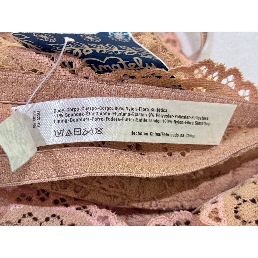 Free People Intimately Slow Dance Underwire Bra 32A NEW Nude Lace Coquette - Picture 5 of 6